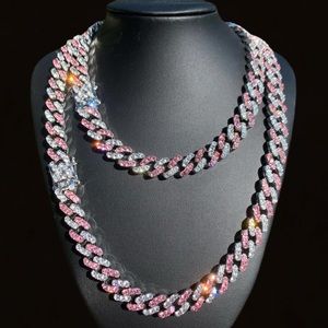 12mm Two-Tone Cuban Link Chain Iced